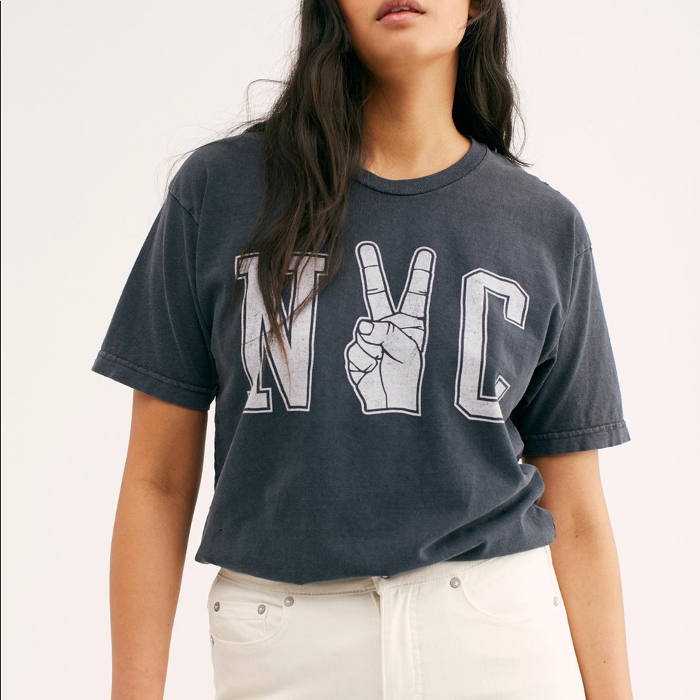 Free People NYC Peace Shirt! Size L